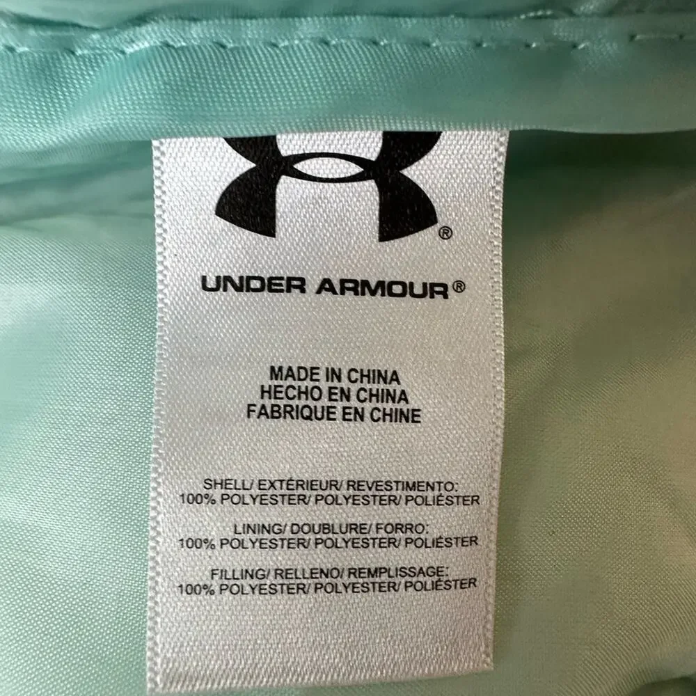 Under Armour Storm Teal Hooded Puffer Zip Up Jacket Girl's Size XL